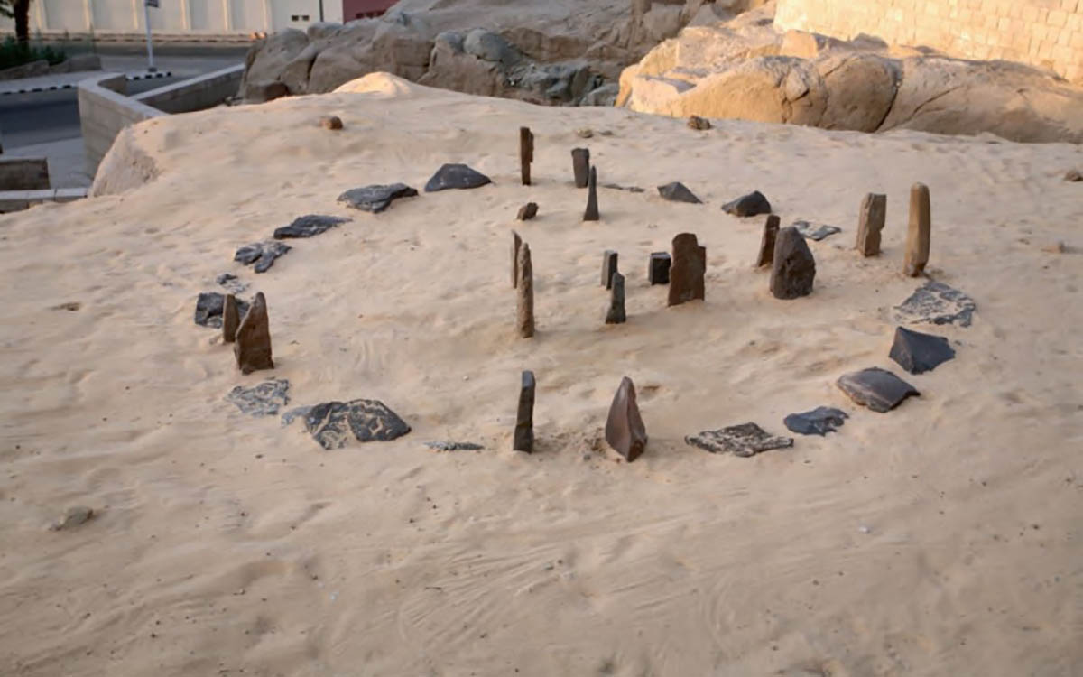Nabta Playa complete stone ring aerial view